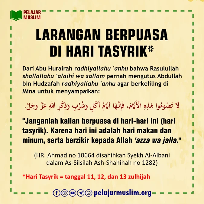 Hari Tasyrik Jadi Waktu Terlarang untuk Berpuasa Menurut Fikih Islam