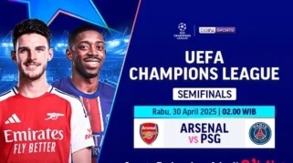 Hasil Pertandingan Babak Pertama PSG vs Arsenal di Liga Champions 2026