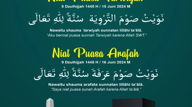 Lafal Niat Puasa Tarwiyah dan Arafah Lengkap Arab, Latin, serta Keutamaannya Menjelang Iduladha 2026