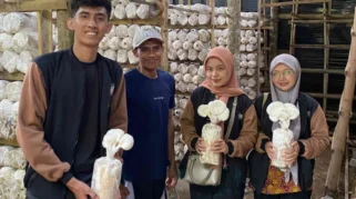 LMI Salurkan Bantuan Usaha Budidaya Jamur untuk Warga Panekan Magetan