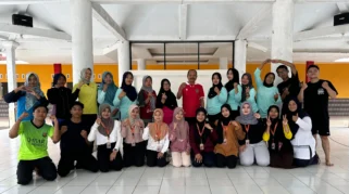 Mahasiswa KKN Universitas Muhammadiyah Jember Gelar Senam Bersama di TK Khadijah 59 Purwoagung