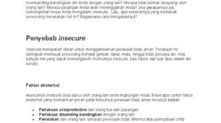 Memahami Insecure: Penyebab dan Cara Efektif Mengatasinya