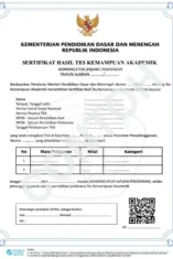 Pengumuman Hasil Tes Kemampuan Akademik SD dan SMP 2026, Cara Cek dan Unduh Sertifikat Digital