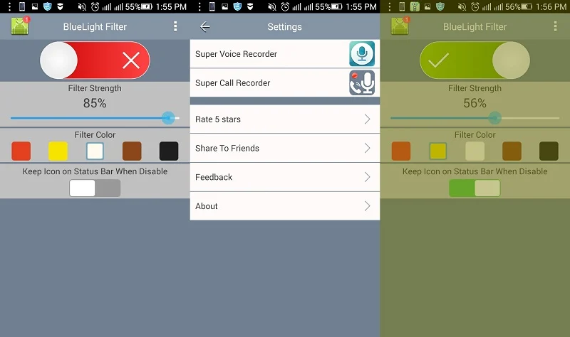 Perbandingan aplikasi pengatur warna layar