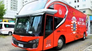 Persija Jadi Klub Pertama di Indonesia yang Gunakan Bus Listrik untuk Armada Tim