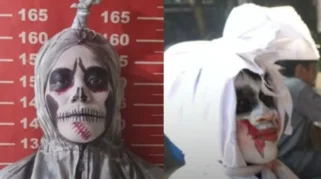 Polisi Ungkap Sosok Pocong Bergolok di Ciputat Ternyata Pengamen Berkostum