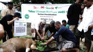 Polres Bondowoso Salurkan Daging Hewan Kurban untuk Masyarakat Kurang Mampu