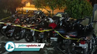 Polsek Grujugan Bubarkan Balap Liar di Jalur Bondowoso–Jember, 7 Motor Diamankan
