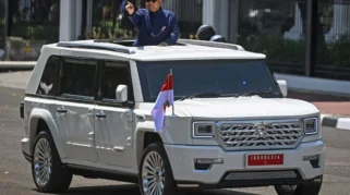 Prabowo Tiba di Filipina, Konvoi dengan Mobil Maung Karya Indonesia di KTT ASEAN