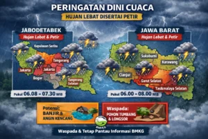 Prakiraan Cuaca 2 Mei 2026: Daerah Potensial Hujan Lebat di Seluruh Indonesia