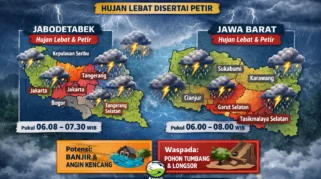 Prakiraan Cuaca 2 Mei 2026: Daerah Potensial Hujan Lebat di Seluruh Indonesia