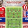 Prediksi Arsenal vs Atletico Madrid: Arsenal Diharapkan Menang 2-1 di Leg Kedua Semifinal Liga Champions