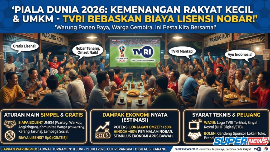 Ratusan Pengajuan Lisensi Nobar Piala Dunia Diterima TVRI Seluruh Indonesia