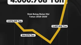 Stok Beras Nasional Mencapai 5,39 Juta Ton, Tertinggi Sejak Kemerdekaan Indonesia