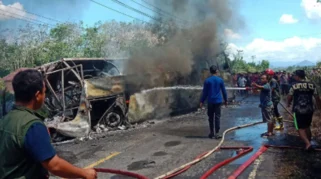 Tabrakan Bus ALS dengan Truk Tangki di Muratara, 16 Orang Tewas