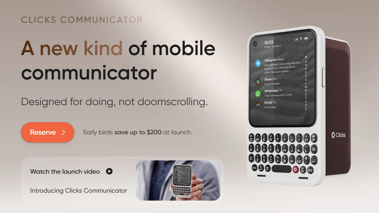 The Clicks Communicator Meluncurkan Pembaruan yang Diharapkan Banyak Pengguna Ponsel