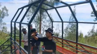 TNGR Bangun 'Rest Shelter' di Jalur Pendakian Gunung Rinjani
