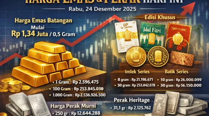 Update Harga Emas dan Perak Hari Ini, Senin 4 Mei 2026
