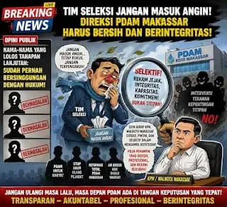 Seleksi Direksi PDAM Makassar Jadi Sorotan