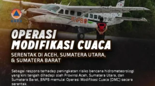 BNPB Lanjutkan Operasi Modifikasi Cuaca untuk Padamkan Karhutla di Aceh Barat