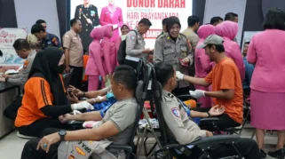 Donor Darah Warnai Hari Bhayangkara ke-80 di Polres Bangkalan, 72 Kantong Darah Terkumpul