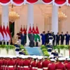 Foto: Prabowo Sambut Kedatangan Presiden Jerman di Istana Merdeka dengan Upacara Kenegaraan