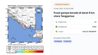Gempa Magnitudo 2,2 Getarkan Tanggamus Lampung, Warga Diminta Tenang dan Waspada