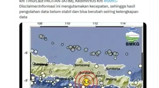 Gempa Magnitudo 2,7 Guncang Timur Laut Keerom Papua, Senin 29 Juni 2026