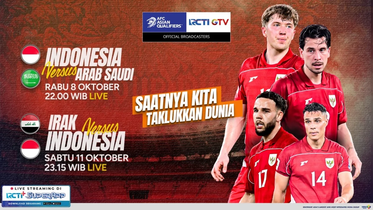 Jadwal Bola Hari Ini: Timnas Indonesia Vs Mozambik, Piala Dunia 2026, dan MotoGP