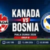 Jadwal Siaran Langsung Kanada vs Bosnia di Piala Dunia 2026: Live TVRI & Link Streaming