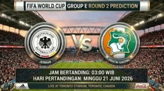 Jerman vs Pantai Gading: Live Streaming Piala Dunia 2026, Kick-off Minggu 03.00 WIB di Toronto Stadium