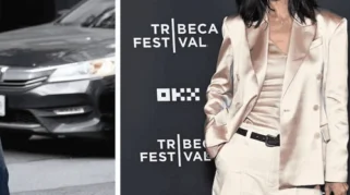Katie Holmes Tetap Andalkan Sandal hingga Akhir Musim Semi, Tampil Elegan dengan Paduan Kemeja dan Celana Jeans
