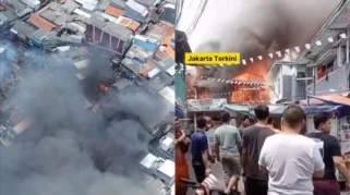Kebakaran Hebat Landa Pemukiman di Kemayoran, 33 Mobil Damkar Turun Tangan