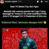 Kiper Timnas U-23 Indonesia Nuri Agus Hilang, Diduga Depresi Akibat Cedera