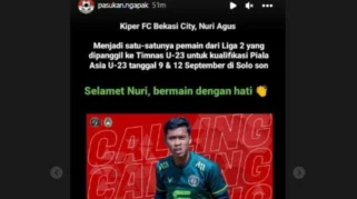 Kiper Timnas U-23 Indonesia Nuri Agus Hilang, Diduga Depresi Akibat Cedera
