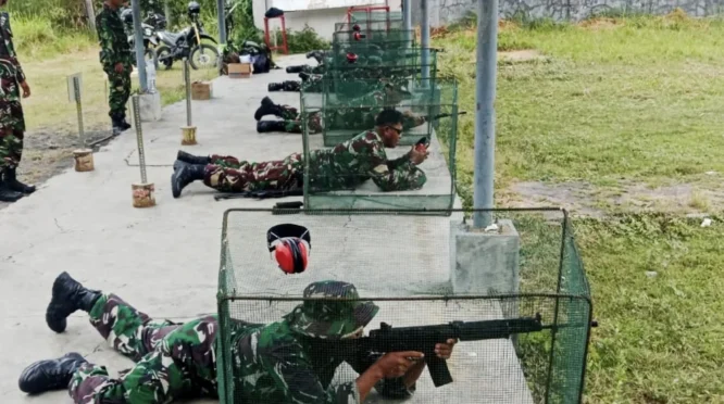 Kodim 0829 Bangkalan Gelar Latihan Menembak Senjata Ringan Semester I 2026