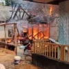 Korsleting Listrik Diduga Sebabkan Rumah Panggung di Lebak Ludes Terbakar