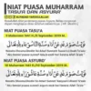 Niat Puasa 10 Muharram (Asyura) Lengkap dengan Keutamaan dan Hukum Menggabung Qadha