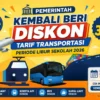 Pemerintah Siapkan Diskon 30 Persen Transportasi Selama Libur Sekolah 2026