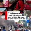 Polisi Bekuk Dua Orang Bawa Bom Molotov saat Demo Mahasiswa, ANH Jadi Tersangka