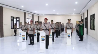 Polres Bangkalan Gelar Sertijab Tiga Pejabat Utama, Kapolres Tekankan Pelayanan Prima