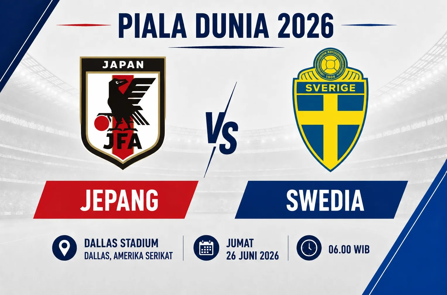 Prediksi Jepang vs Swedia: Samurai Biru di Atas Angin di Laga Penentu Piala Dunia 2026
