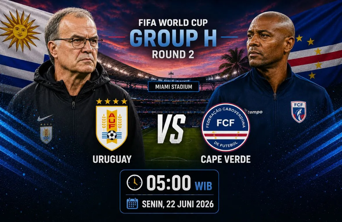 Prediksi Uruguay vs Cape Verde: Ujian Pertahanan Blue Sharks di Piala Dunia 2026