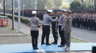 Ribuan Personel Gabungan Ikuti Apel Gelar Pasukan Pengamanan Kunker Ibu Wapres di Riau