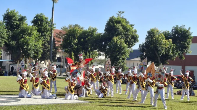 Atraksi Polisi Cilik dengan Sentuhan Budaya Lokal Meriahkan Hari Bhayangkara ke-81 di Kediri