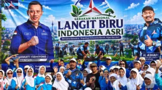 Cegah Perubahan Iklim, Partai Demokrat Kota Kediri Gelar Gerakan Langit Biru Indonesia Asri