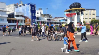 CFD Perdana Belitung Digelar, Warga Antusias Berolahraga dan Nobar Piala Dunia