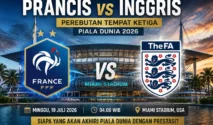 Daftar Tempat Nobar Gratis Prancis vs Inggris di Jabodetabek