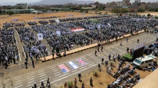 Foto Ketegangan di Timur Tengah, Mahasiswa Yaman Gelar Aksi Dukung Houthi
