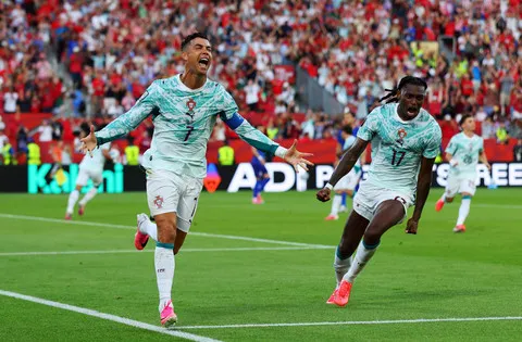 Foto Ronaldo Cetak Gol, Portugal Kalahkan Kroasia dan Lolos ke 16 Besar Piala Dunia 2026